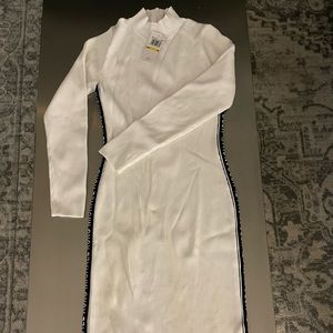 Brand new white Michael Kors form fitted knit dress